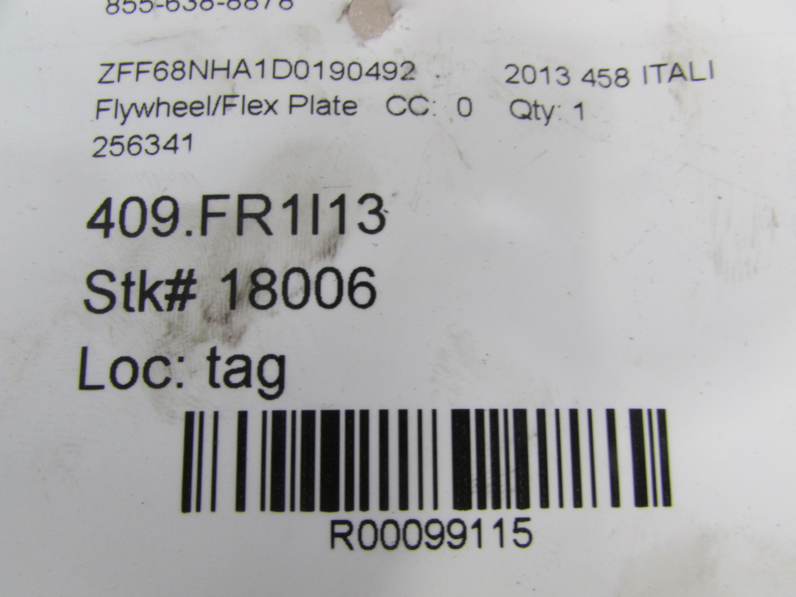 Ferrari 458 Italia, Flywheel/Flex Plate, Used, P/N 256341