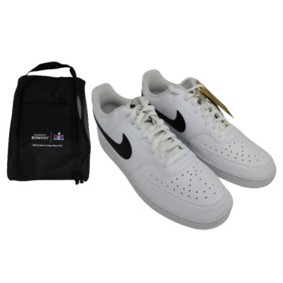 New Nike Court Vision Low Next Nature Black:White with Super Bowl Bag Size 13