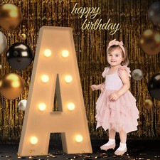 NEW  Marquee Light Up Letter "A"  Birthday, Baby Shower, Wedding  White 3Ft