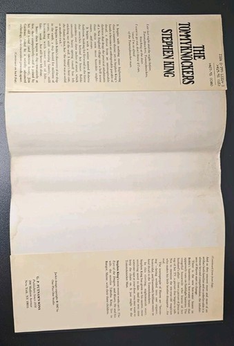The Tommyknockers by Stephen King (1987, Putnam, HCDJ,1st Edition,1st Printing - Imagen 11 de 15