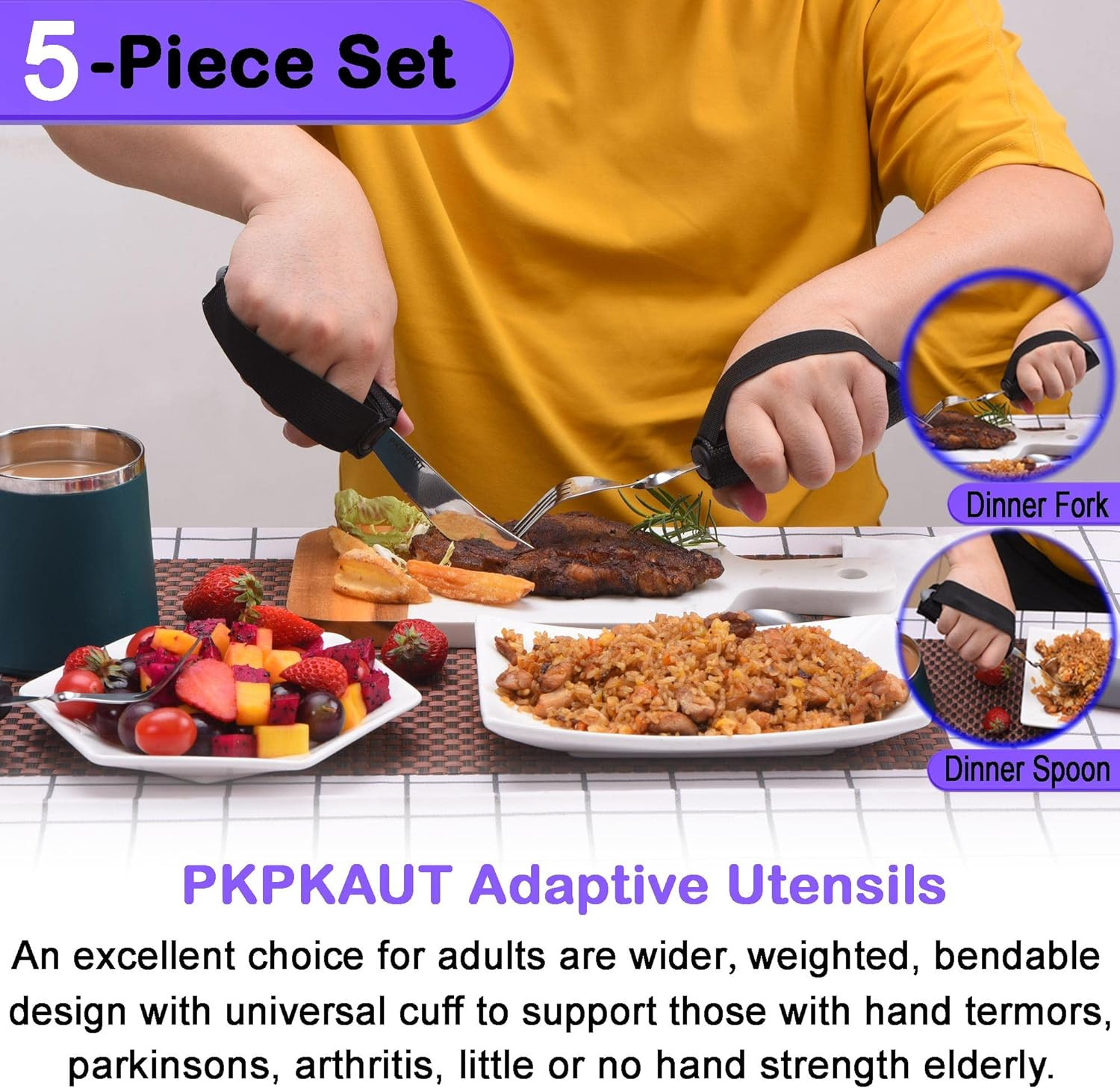 Weighted Parkinsons Utensils for Hand Tremors Weighted Silverware for Parkinson
