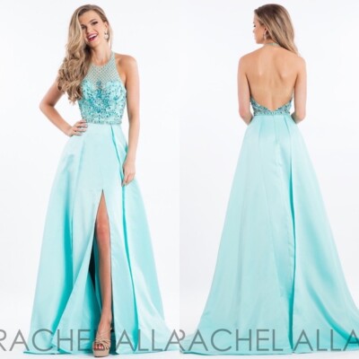 Rachel Allan 2081 Princess Mint Green Gala Prom Gown Dress sz 10 | eBay