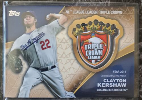 2023 Topps Clayton Kershaw patch triple couronne relique CA-CK Los Angeles Dodgers - Photo 1/2