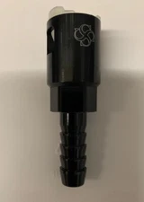 T123 3/8 Barb Adapter Fitting to 3/8 GM Quick Connect LS W/ Clip Female BLACK
