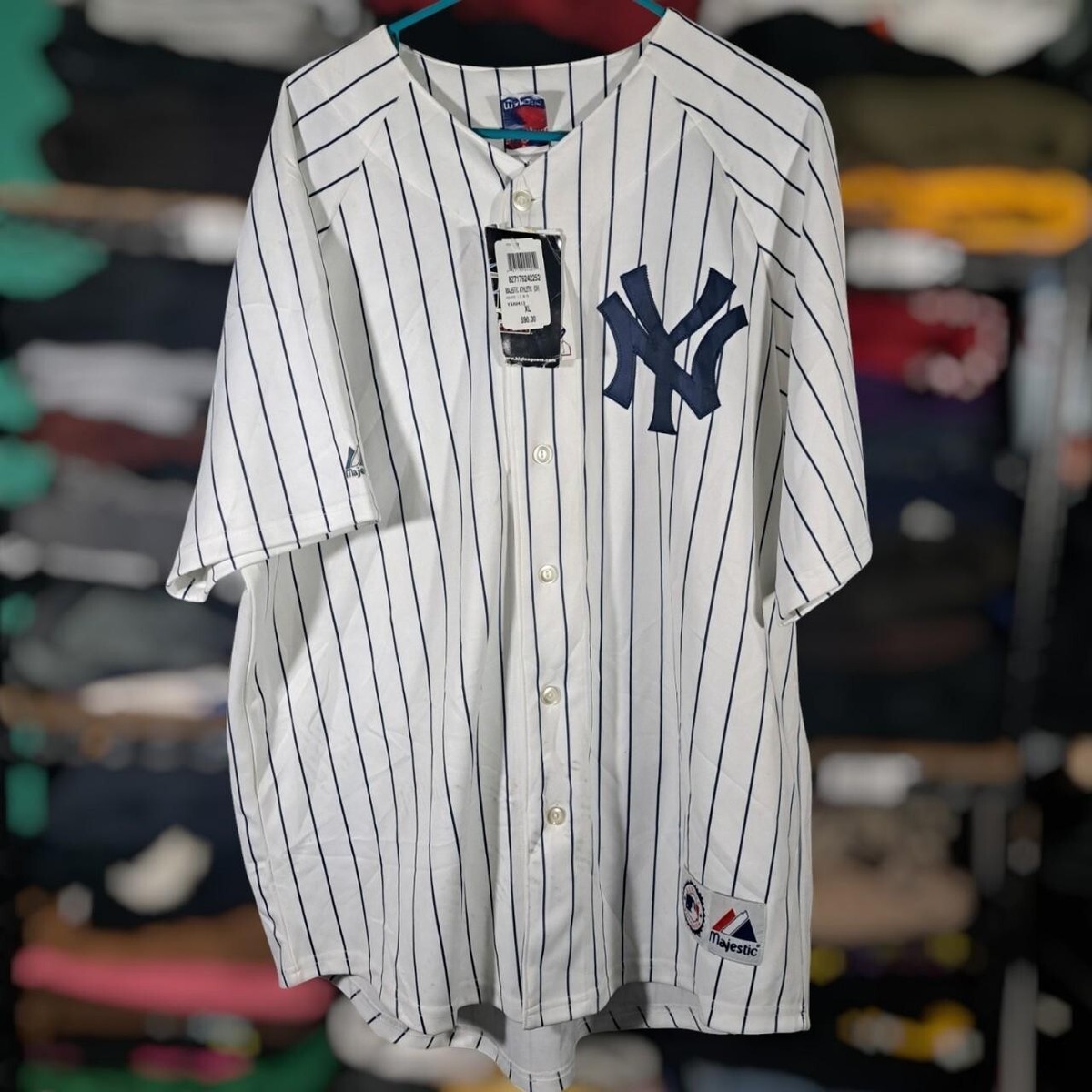 New York Yankees Alex Rodriguez Majestic Pinstripe Jersey Size XL