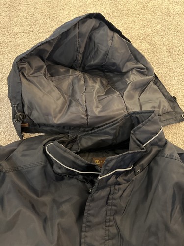HARRINGTON Mens Winter Coat - Dark Blue - Reflective Safety Markers - Picture 7 of 7