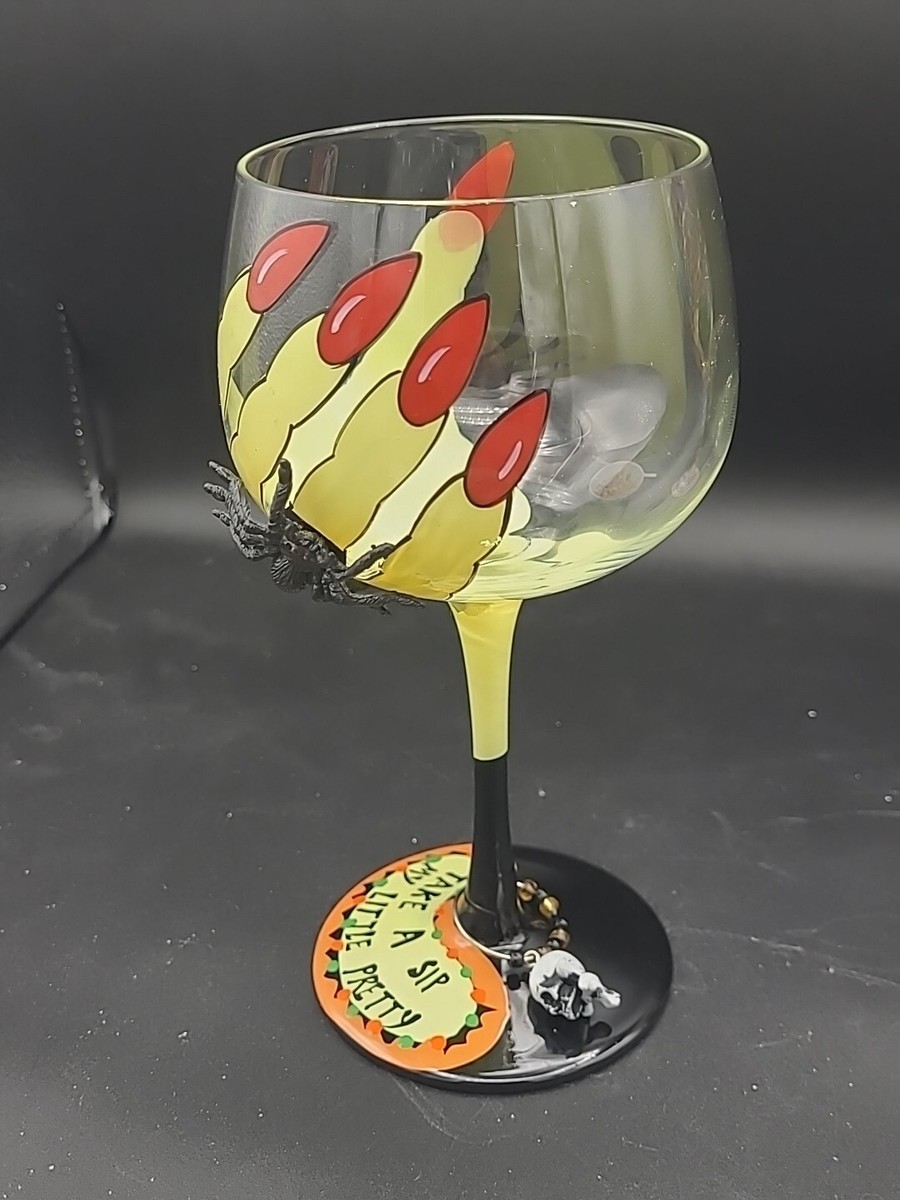 Halloween Hand Painted Themed Wine Glass