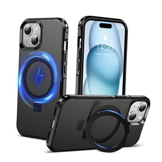 for iPhone 15 Case, [Magnetic Stand] [12 FT Military Grade Drop iphone 15-image