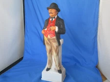 Vintage 1969 Lionstone Whiskey  Gentleman Gambler Sculptured Porcelain Decanter