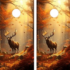 WATERPROOF FADEPROOF Cornhole Board Wraps Wild Moose / 3M Laminated