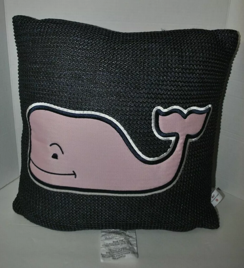 Navy blue and top pink throw pillows