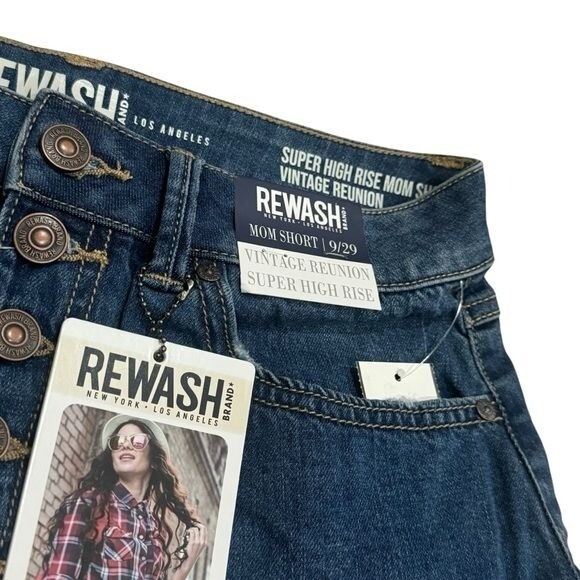 NEW Rewash Jean “The Mom Short” Juniors Size 9/29