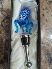Blown glass , Hand made wine bottle stoppers - COASTAL COLLECTION 