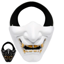 Halloween Cosplay Half Face Masks Evil Demon Monster Half Face Protective Masks