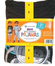 Member's Mark 4 Piece / Set Of 2 Boys NWT Favorite Pajamas Astronaut Size 6