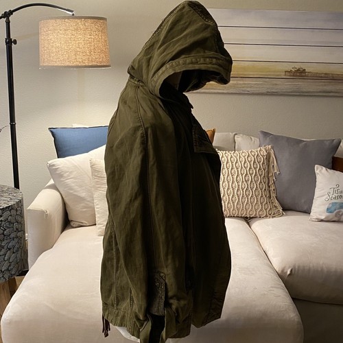 Anthropology - HEI HEI Olive Military Lace Hooded Jacket Small - Picture 8 of 18