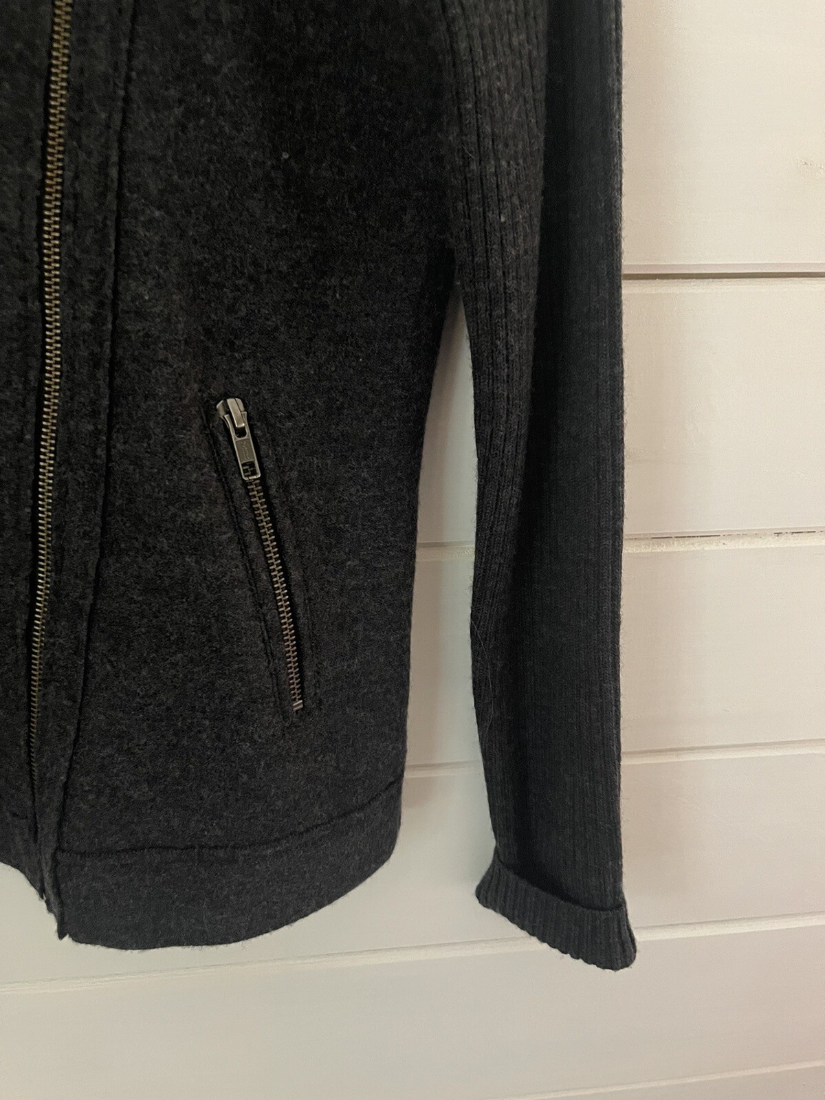 FILA Maglione The Savile Row Co London grigio antracite 100% lana moto donna piccolo