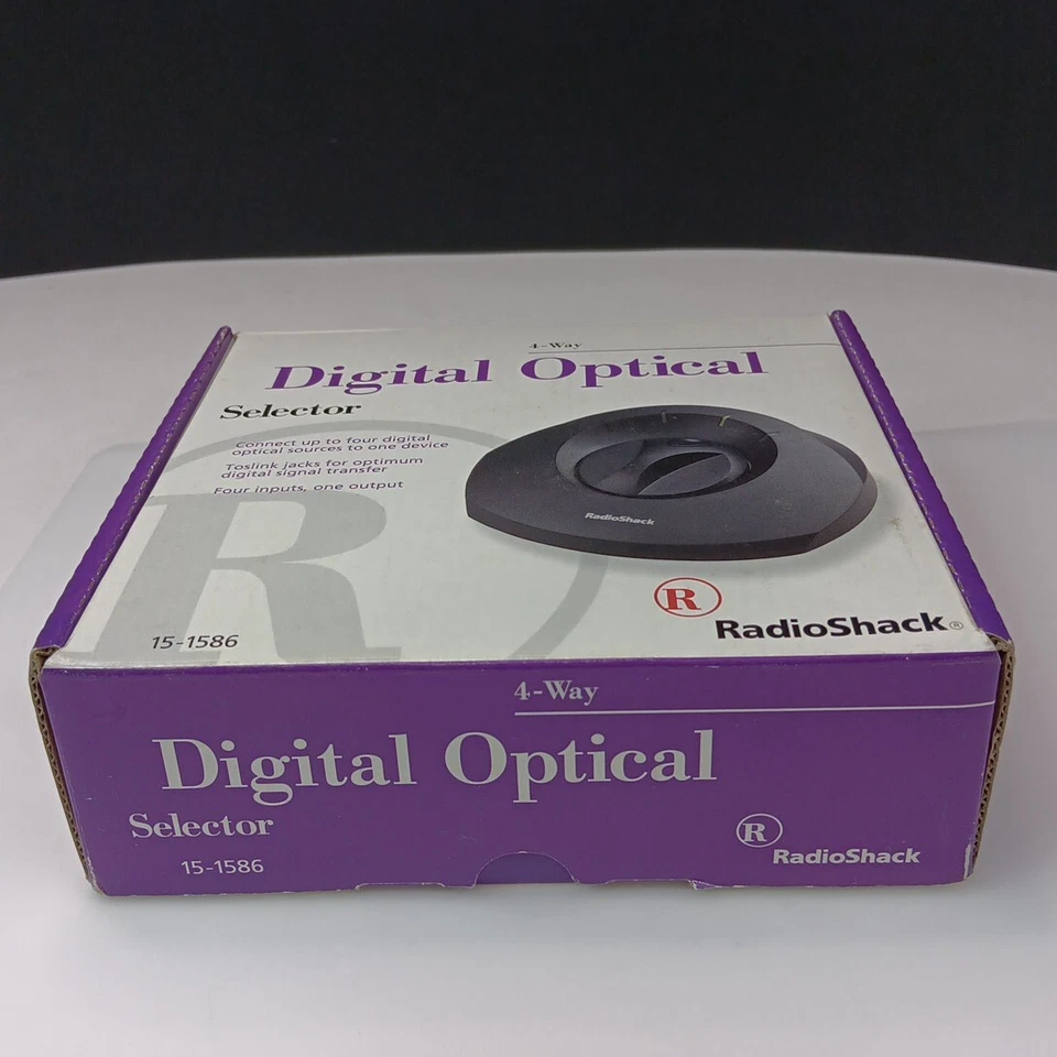 NEW RadioShack Toslink Digital Optical Selector 4 Inputs/ 1 Output  15-1586 - Image 2 of 4