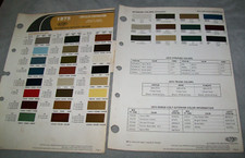 1975 Chrysler Plymouth Dodge Imperial DuPont car paint chips -exterior, interior