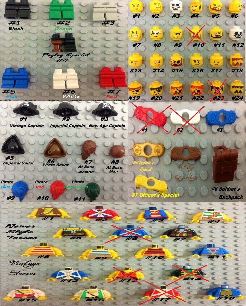 Lego BUILD YOUR OWN VINTAGE PIRATE MINIFIGURE IMPERIAL SOLDIER