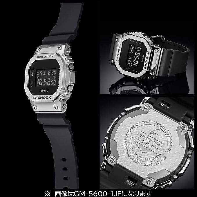 Casio G-SHOCK GM-5600-1JF Digital Stainless Steel Bezel Casio G-SHOCK GM-5600-1JF Digital Stainless Steel Bezel