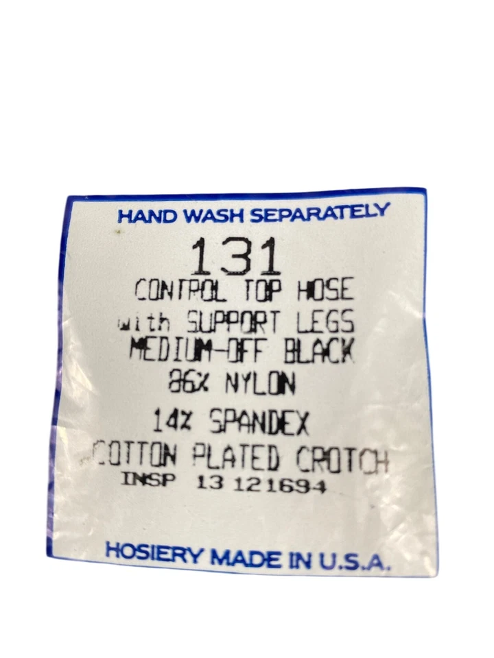 Vintage Silkies Control Top Pantyhose Pack THREE Medium Navy & ONE Off Black. - Image 3 of 4