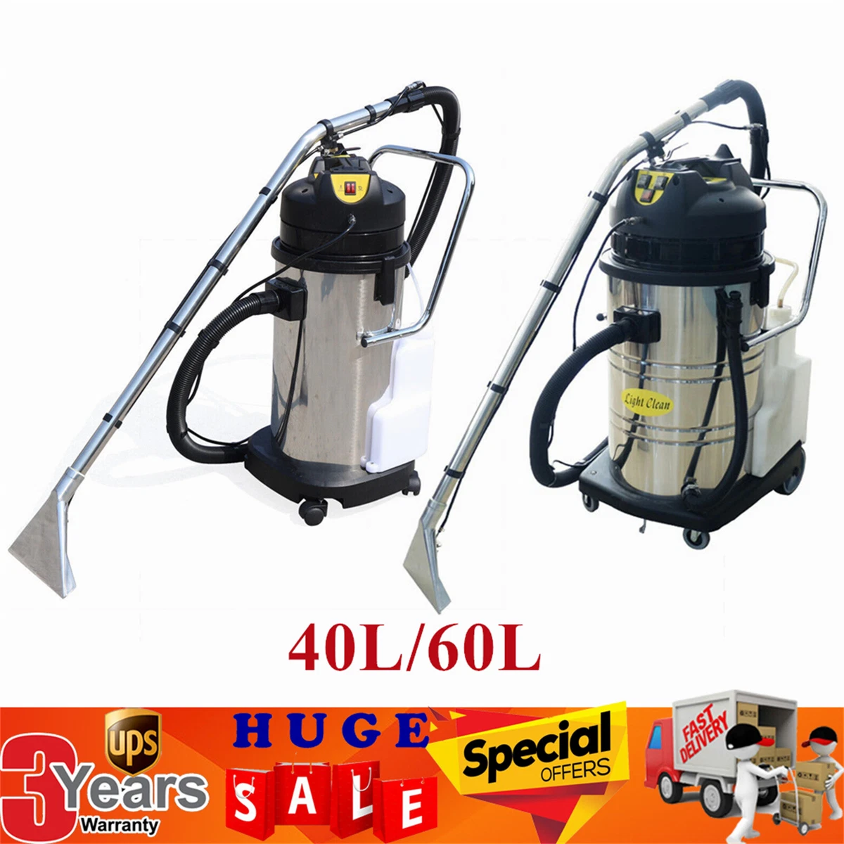 40 60L Carpet Cleaning Machine Car Detailing Carpet Cleaner Extractor Commercial