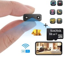 Mini cámara WiFi Full HD 4K/1080P XD IR-C…