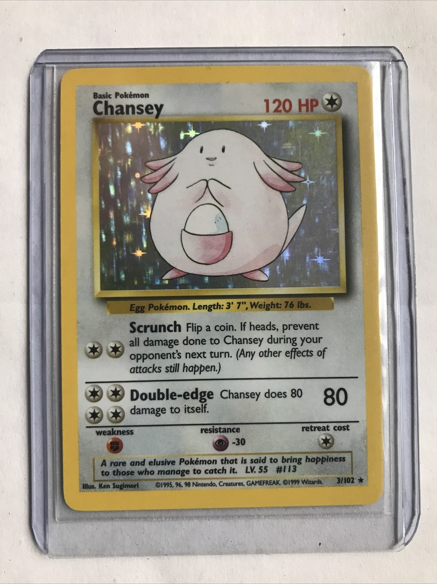 Chansey - 3/102 - Base Set - Holo - Pokemon Card | eBay