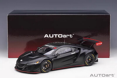AUTOART 1/18 NSX HONDA NSX GT3 2018 Black Plastics Car Model Doors