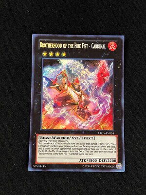 YUGIOH BROTHERHOOD OF THE FIRE FIST CARDINAL LTGY-EN054 SECRET PLAY/EDGEWARE