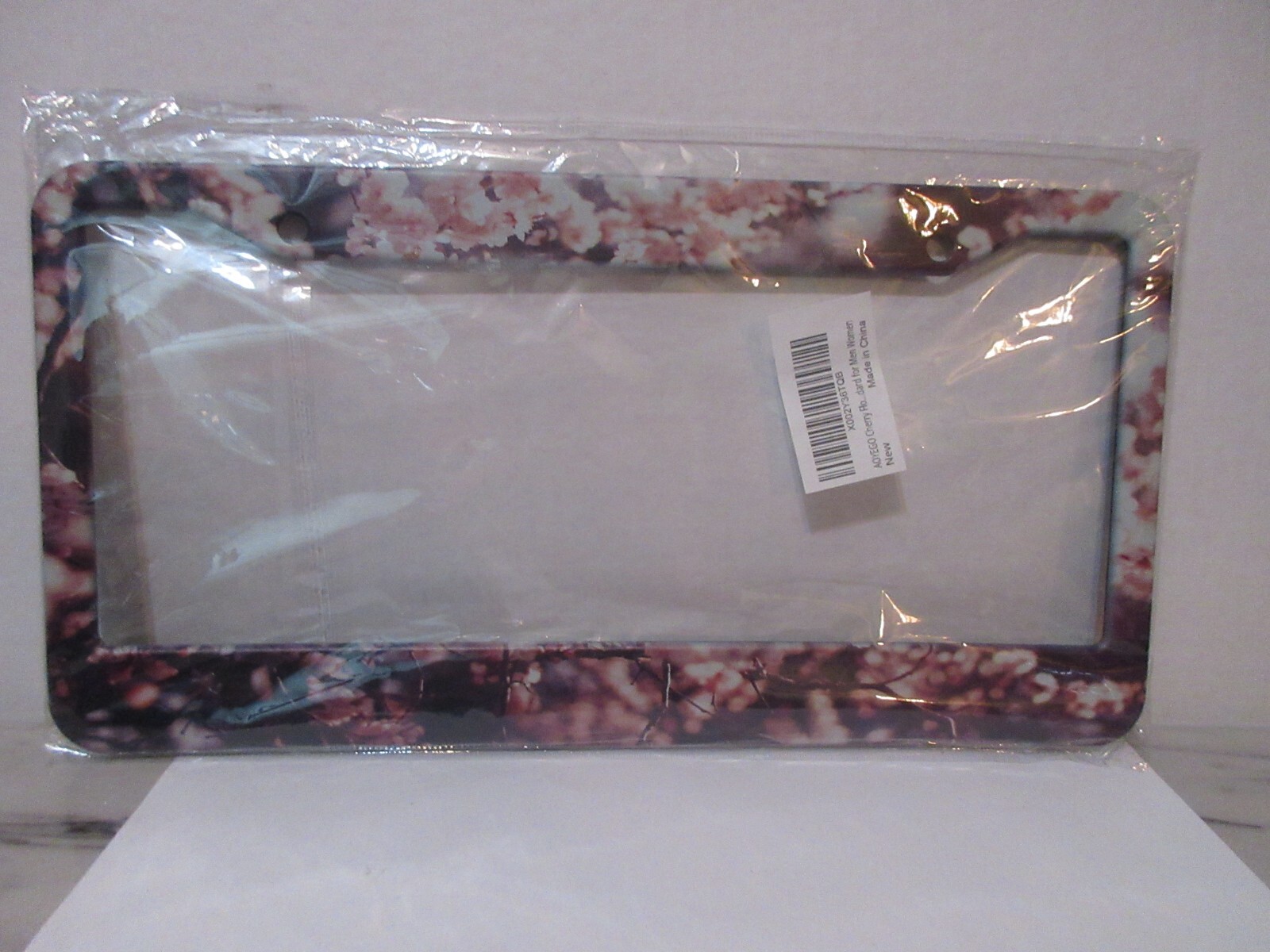 Cherry Flower Orchard Pink Metal License Plate Tag Frame Trim Border