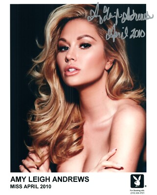 American Model Amy Leigh Andrews Signed 8x10 Photo #11 Comes with COA April 2010