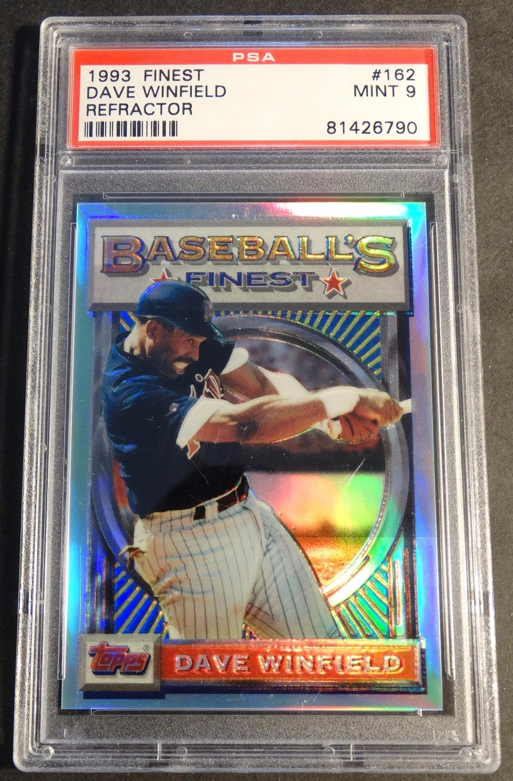 TOPPS FINEST 1993 REFRACTOR #162 DAVE WINFIELD PSA 9 TWINS HOF