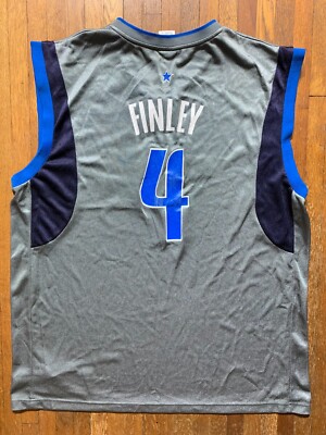 Rare! Michael Finley Dallas Mavericks Men's XL Reebok Jersey Gray