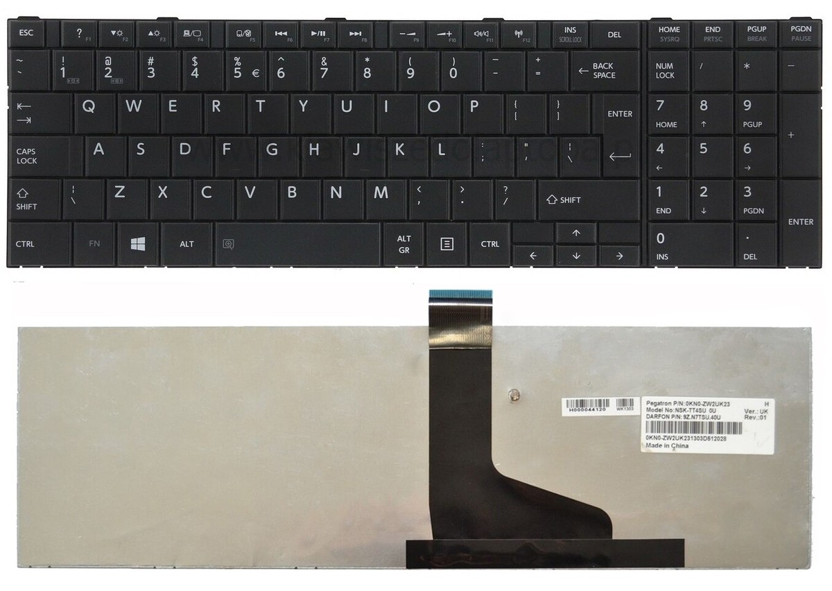Genuine TOSHIBA SATELLITE PRO keyboard UK C850 C855 C850D C870