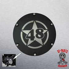 Coperchio frizione Derby Cover nero rughe per Harley Davidson Sportster 48