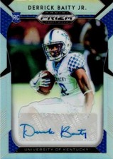 2019 Panini Prizm Draft Picks #229 Derrick Baity Jr. DP Prizms Silver Autographs