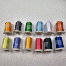 Embroidery Machine Polyester Thread 12 Rolls Assorted Colors