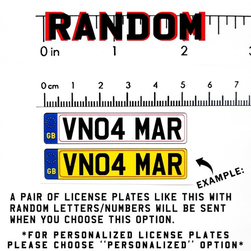 RC 1/10 UK BRITISH Number Plates Scale Sticker GB BRITAIN License Plate Licence - Picture 60 of 191