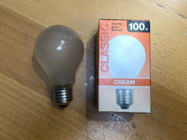 Echt Osram 100W Classic GlüHlampe Matt GlüHbirne 1340 Lm Dimmbar Made In France-image