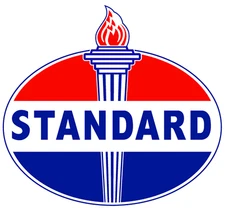 STANDARD TORCH GAS PUMP OIL Vintage Vinyl Sticker |10 Sizes!! with TRACKING
