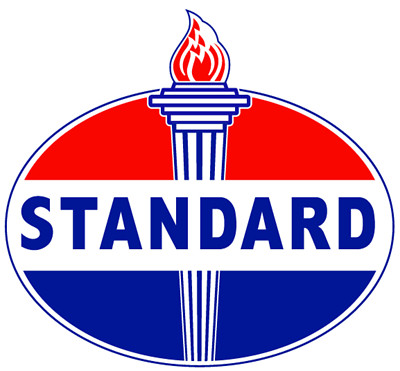 STANDARD TORCH GAS PUMP OIL Vintage Vinyl Sticker |10 Sizes!! with TRACKING