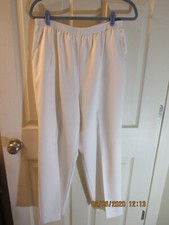 Alfred Dunner Women's Straight Leg White Slacks Size 12