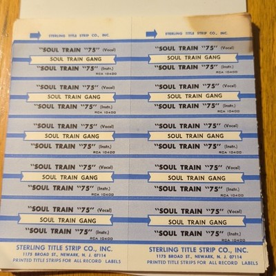 Soul Train Gang - Soul Train ''75'' 10 Jukebox Title Strips Full Sheet