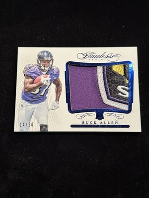 2015 Panini Flawless - Rookie Patches Buck Allen #RP-BA Blue /25 (MEM, RC)