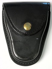 Gould Goodrich H70 Handcuff Case Duty Pouch Black Hi-Gloss Leather Brass Snap