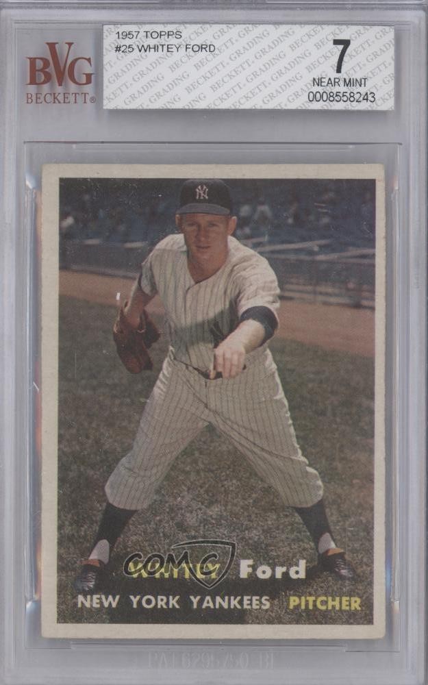 1957 Topps Whitey Ford #25 BVG 7 HOF 0q3
