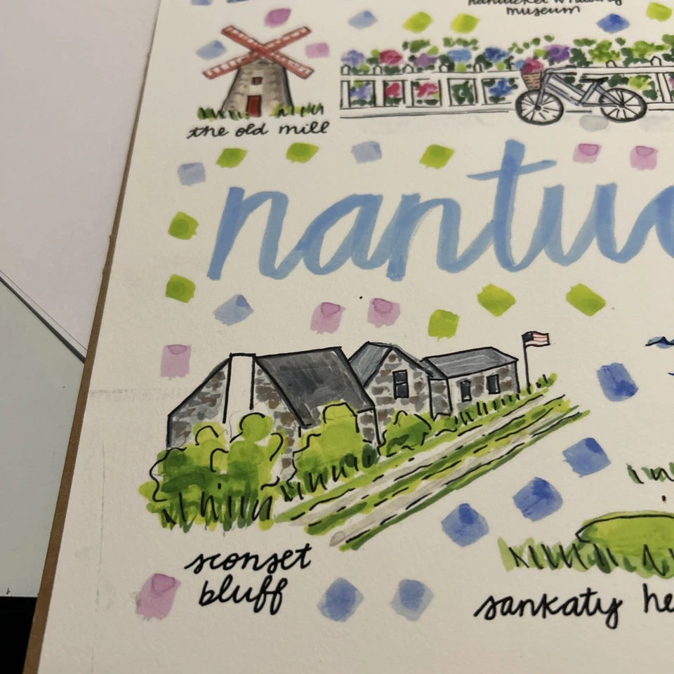 Southern Artist Evelyn Henson NANTUCKET Print 11”x14” - Image 2 of 4