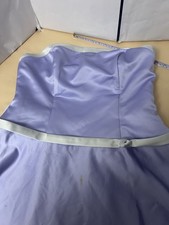Raylia Designs Altered Size 20 strapless purple with gilver strap Womens Dress